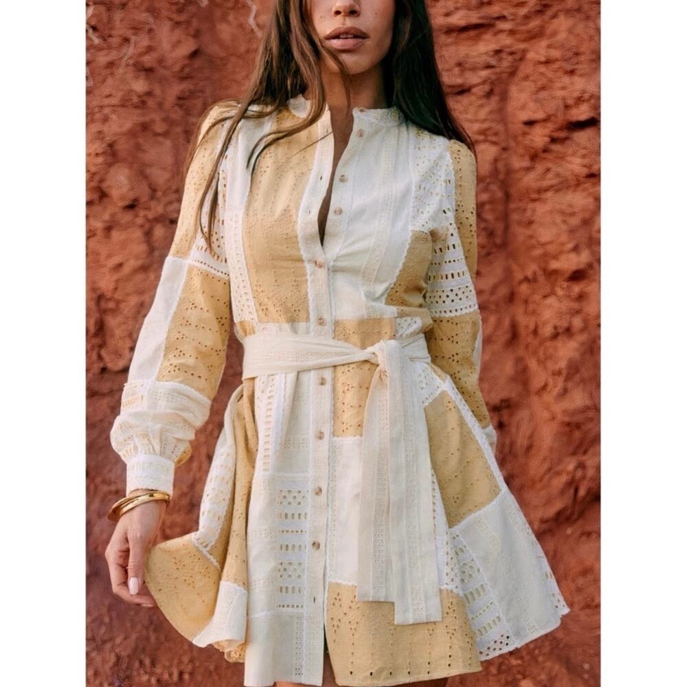 Sezane Lou Patchwork Dress
